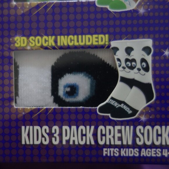 VeeFriends KIDS 3 PACK CREW SOCKS VDPTWE07035K013X 3D SOCK INCLUDED! New in Box! - Picture 4 of 13